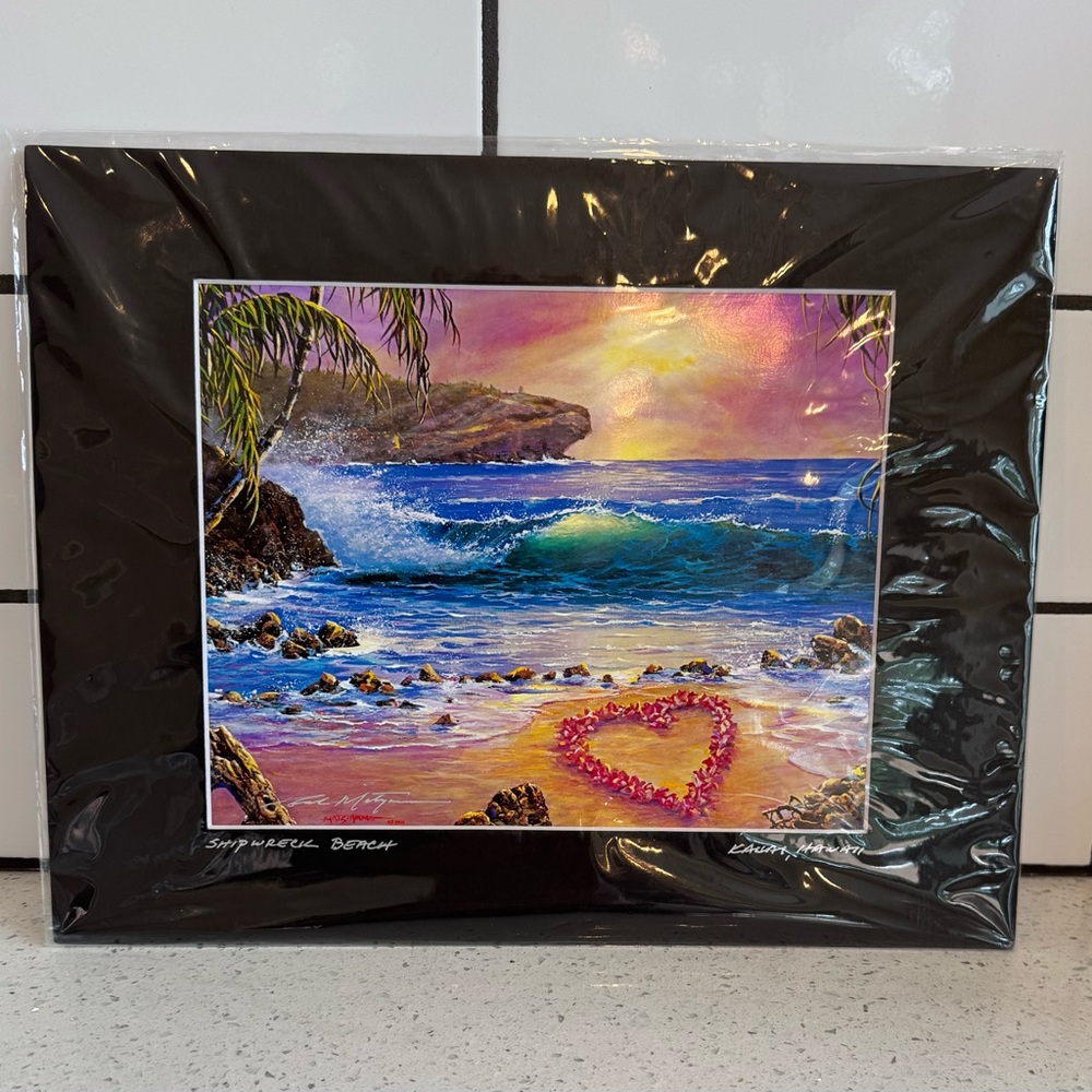 Neal Matsuyama Signed Print Shipwreck Beach Wall Art